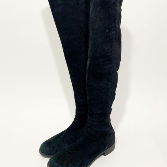 STUART WEITZMAN BLACK 50/50 KNEE-HIGH BOOTS SZ 38 - Picture 2 of 3